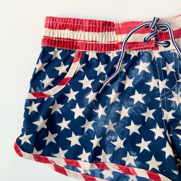 Buc-ee's Red White and Blue Stars and Striped Mini Shorts Women's size XS NWT - Picture 9 of 11